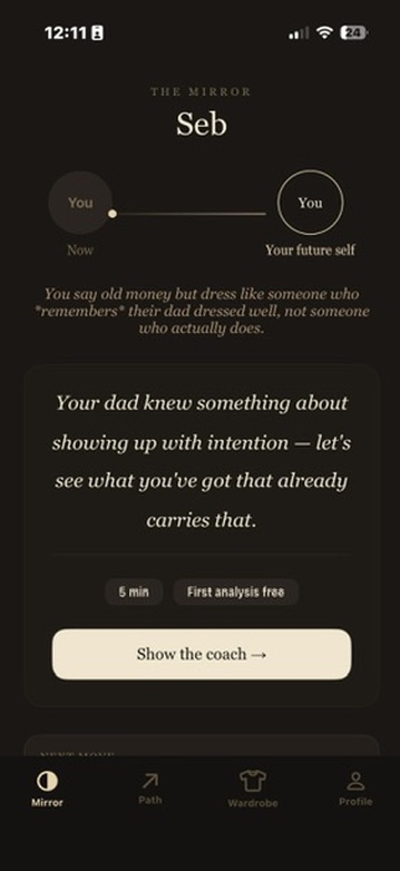 The Mirror screen in StyleSeeker