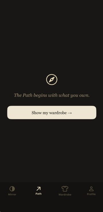 The Path screen in StyleSeeker
